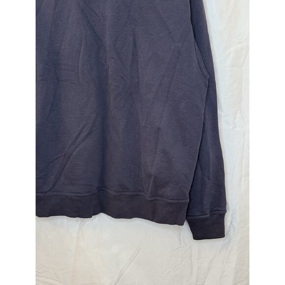 Champion Sweatshirt Mens L Navy Blue Hoodie Spellout Chest C Logo Sweater Hood - Picture 8 of 9